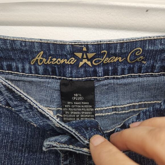 Arizona Jeans Distressed Y2K Flare Floral Embroidery READ SIZE 10/12 Girls 18.5 - Picture 4 of 12